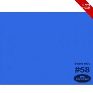 [SAVAGE(正品)] 스튜디오블루 롤배경지-Studio_Blue(#58)/크로마키블루